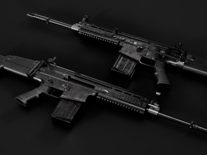 FN SCAR-H Body Kit 3D-Modell