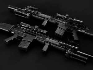 FN SCAR-H Body Kit 3D-Modell