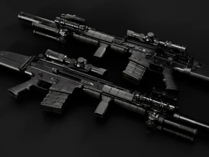 FN SCAR-H Body Kit 3D Model