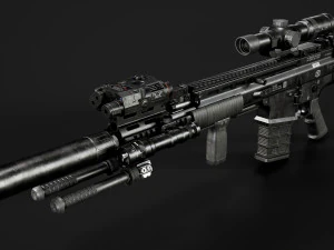 FN SCAR-H Body Kit 3D Model
