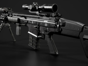 FN SCAR-H Body Kit 3D-Modell