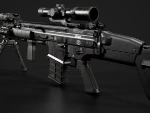 FN SCAR-H Body Kit 3D Model