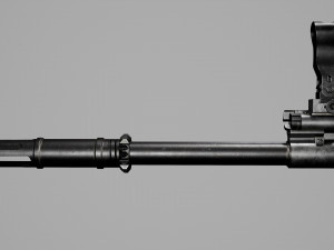 FN SCAR-H Body Kit 3D-Modell