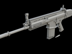 FN SCAR-H Body Kit 3D-Modell