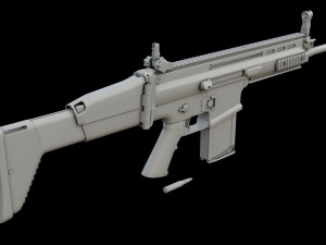 FN SCAR-H Body Kit 3D-Modell