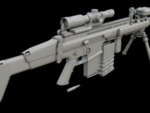 FN SCAR-H Body Kit 3D-Modell