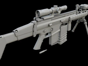 FN SCAR-H Body Kit 3D Model