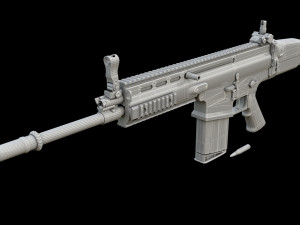 FN SCAR-H Body Kit 3D-Modell