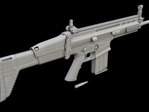 FN SCAR-H Body Kit 3D-Modell