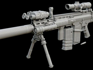 FN SCAR-H Body Kit 3D Model