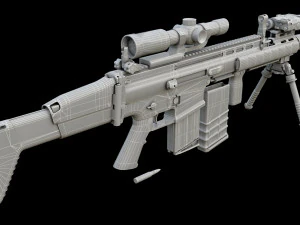FN SCAR-H Body Kit 3D Model