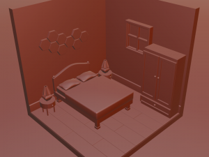 Isometry Of The Room bedroom 3D Модель
