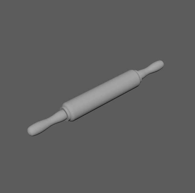 Rolling pin 3D Model .c4d .max .obj .3ds .fbx .stl .blend 