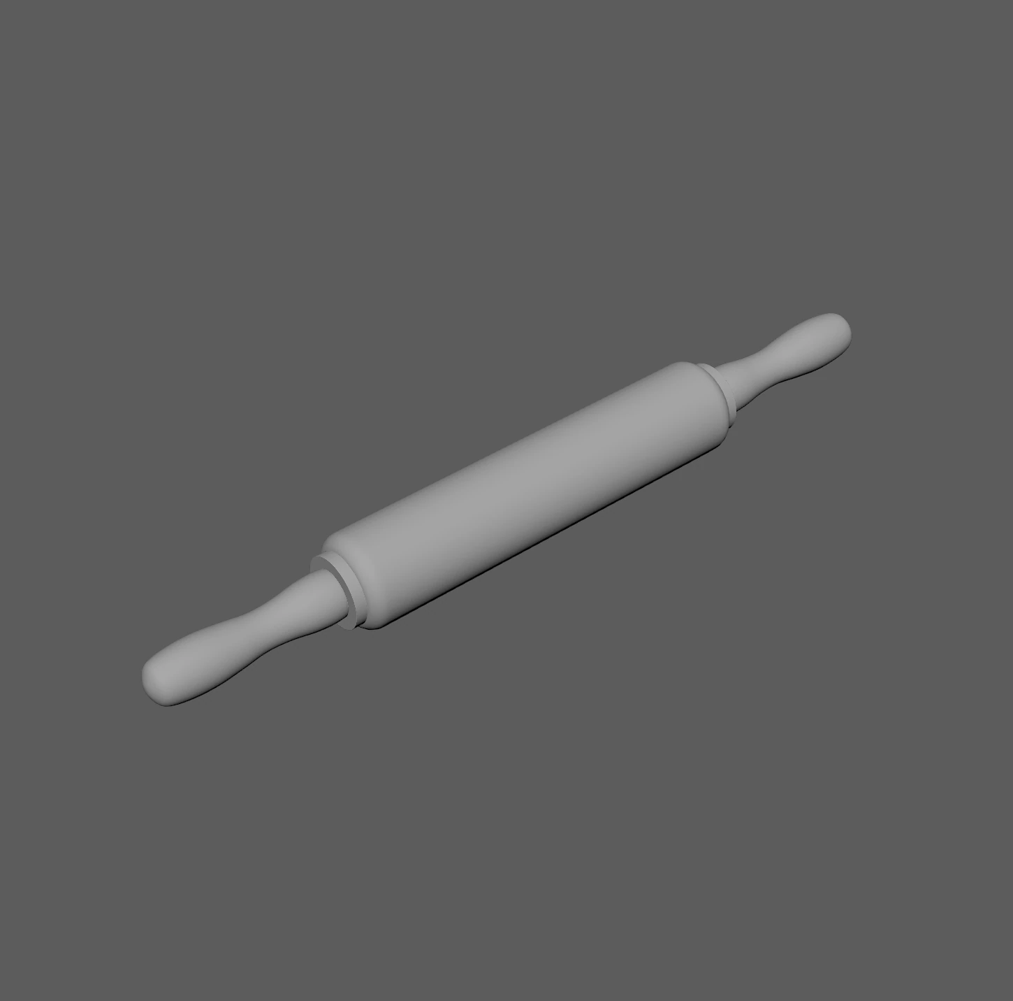 Rolling pin 3D Model .c4d .max .obj .3ds .fbx .stl .blend 