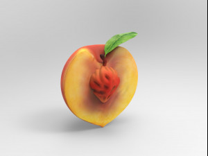 Half a peach 3D Model