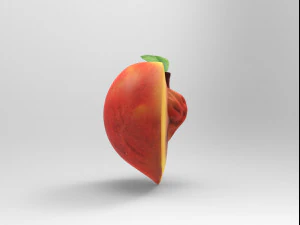 Half a peach 3D Model