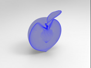 Half a peach Model 3D
