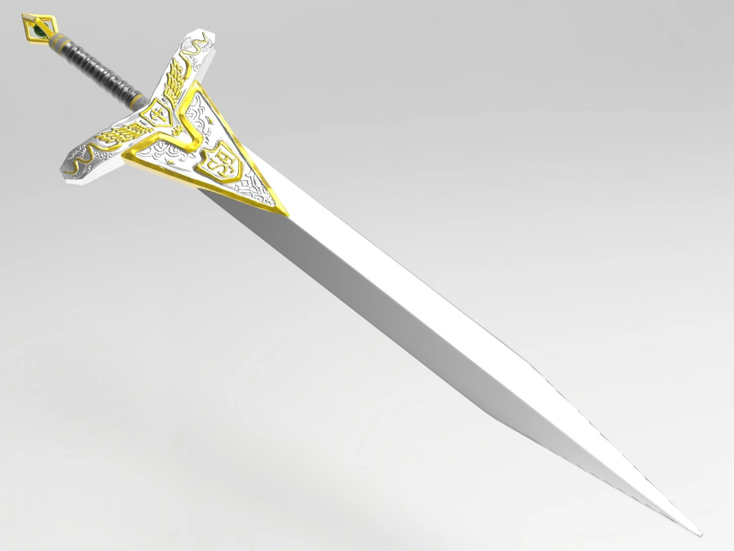 Striking Arthur the big sword 3D Model .c4d .max .obj .3ds .fbx .stl .blend 