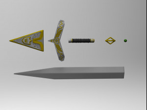 Striking Arthur the big sword Model 3D