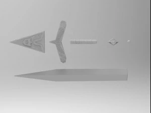 Striking Arthur the big sword 3D Model