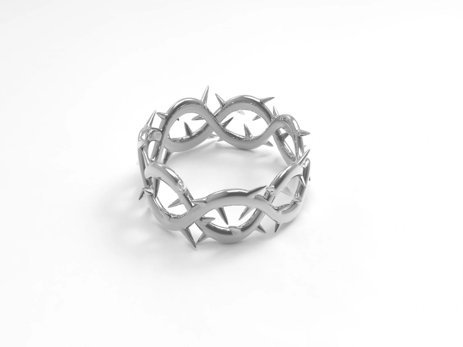 Ring Crown Of Thorns 3D Model .c4d .max .obj .3ds .fbx .stl .blend 