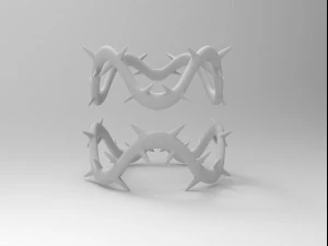 Ring Crown Of Thorns 3D Model