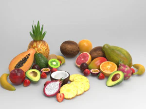 Fruit Set 3D Model
