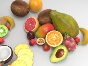 Fruit Set 3D Model