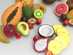 Fruit Set 3D Model