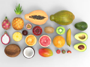 Fruit Set 3D Model