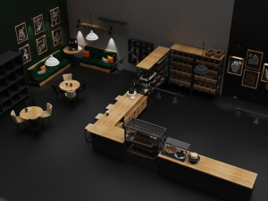 Bakery - Coffee house Model 3D