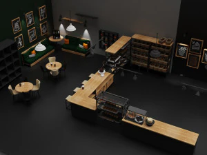 Padaria - Caf&eacute; Modelo 3D