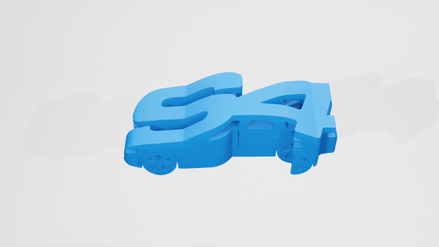 Audi S4 2011 - Keychain 3D-printmodel .c4d .max .obj .3ds .fbx .stl .blend 