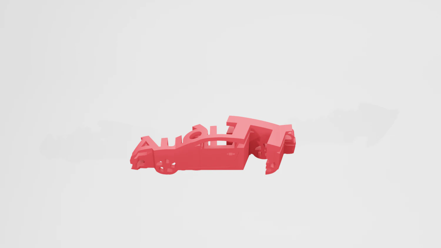 Audi TT MK3 - Keychain 3D Print Model .c4d .max .obj .3ds .fbx .stl .blend