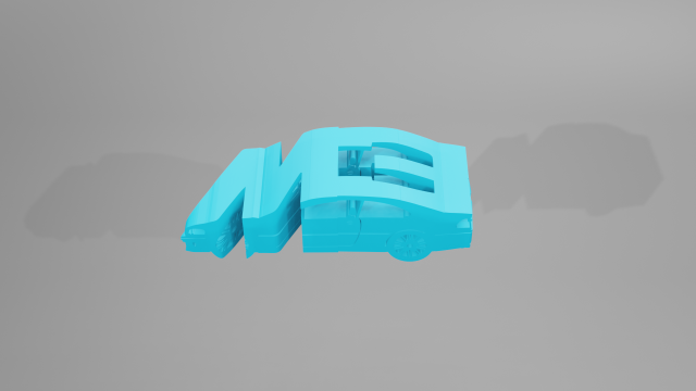 BWM M3 - Keychain Modello di stampa 3D .c4d .max .obj .3ds .fbx .stl .blend 