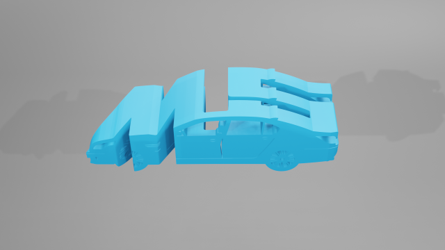 BWM M5 - Keychain 3D 프린트 모델 .c4d .max .obj .3ds .fbx .stl .blend 