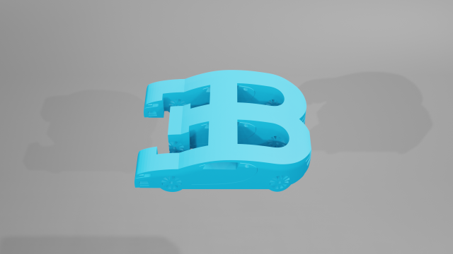 Bugatti Chiron 2016 - Keychain 3Dプリントモデル .c4d .max .obj .3ds .fbx .stl .blend 