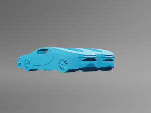 Bugatti Chiron 2016 - Keychain 3Dプリントモデル