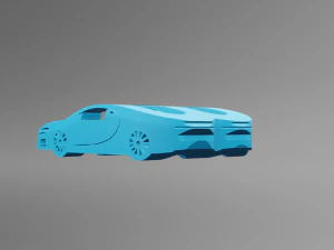 Bugatti Chiron 2016 - Keychain 3D Print Model