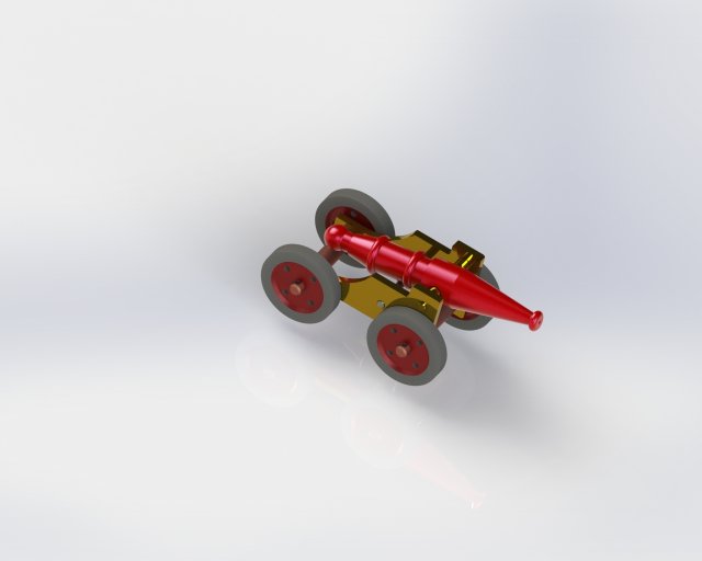 Small Toop Cannon 3D Print Model .c4d .max .obj .3ds .fbx .stl .blend 