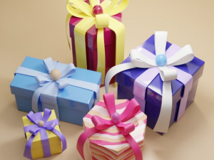 A set of gift boxes 3D मॉडल