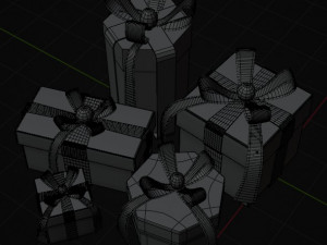 A set of gift boxes 3D मॉडल