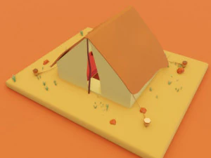 Arabian tent desert Enviroment 3D Model
