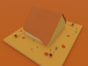 Arabian tent desert Enviroment 3D Model