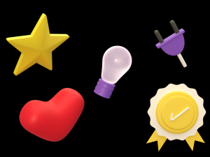 A set of 3d icons2 3Dモデル