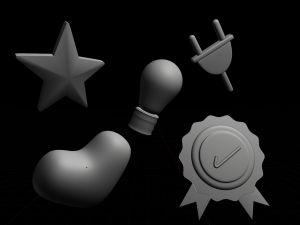 A set of 3d icons2 3Dモデル