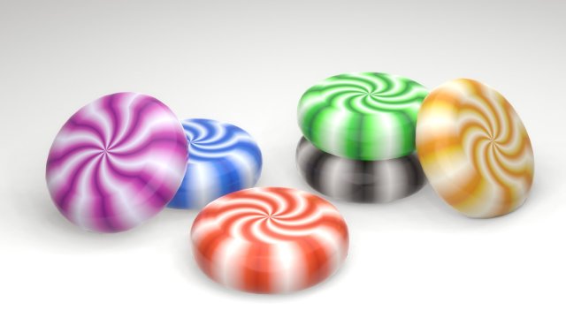 Peppermint candy 3D 模型 .c4d .max .obj .3ds .fbx .stl .blend