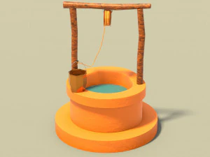 Lingkungan gurun sumur Arab Model 3D