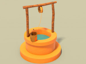 Arabian well desert enviroment 3D Model