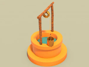 Arabian well desert enviroment 3D Model